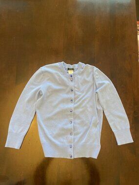 J. Crew Cotton Blend Periwinkle Blue Jackie Cardigan XXS